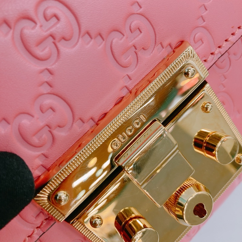 MS0368 GUCCI 古馳光滑皮身經典花紋鎖扣翻蓋式鏈帶包包PADLOCK SMALL CHAIN BAG CALFSKIN-12