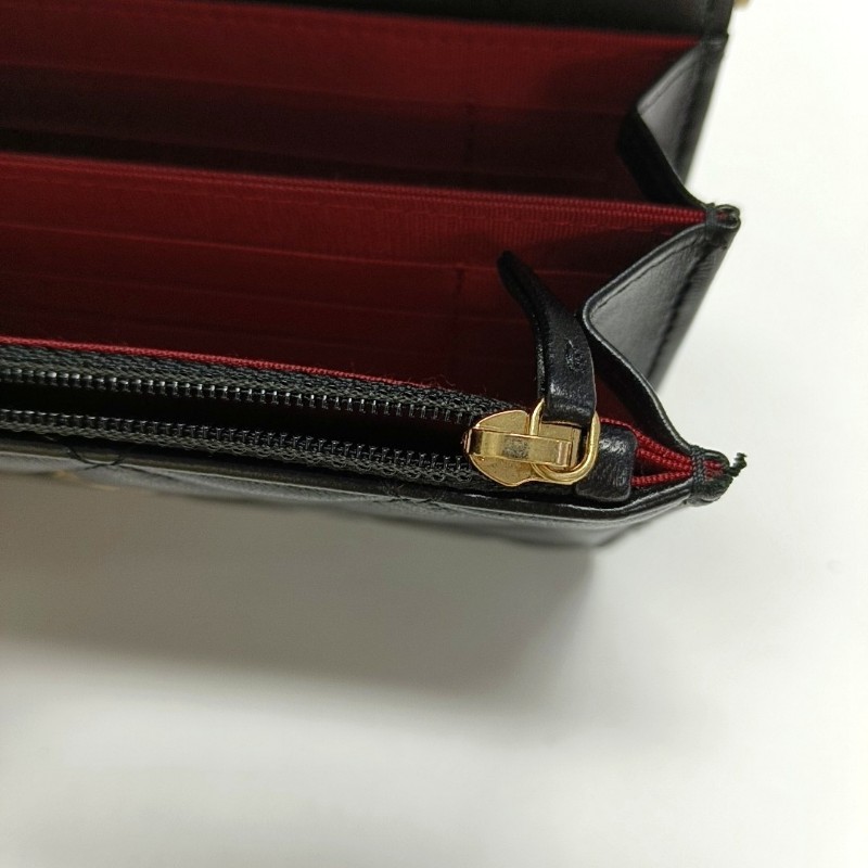 CHANEL WOC 黑色羊皮菱格紋絎縫斜挎包 金色五金 30開 9.8新-11