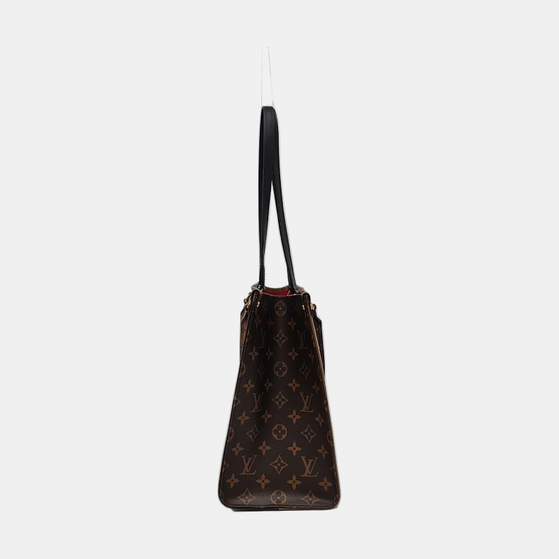 LOUIS VUITTON ONTHEGO 中號 棕色塗層帆布老花叢林包單肩包手提包 金色五金 9.9新-3