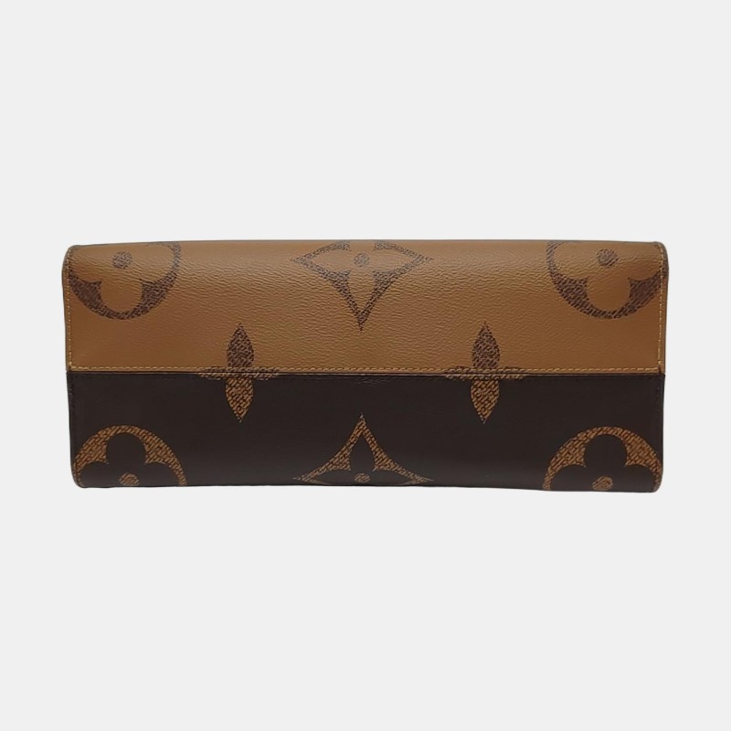 LOUIS VUITTON ONTHEGO 中號 棕色塗層帆布老花叢林包單肩包手提包 金色五金 9.9新-5