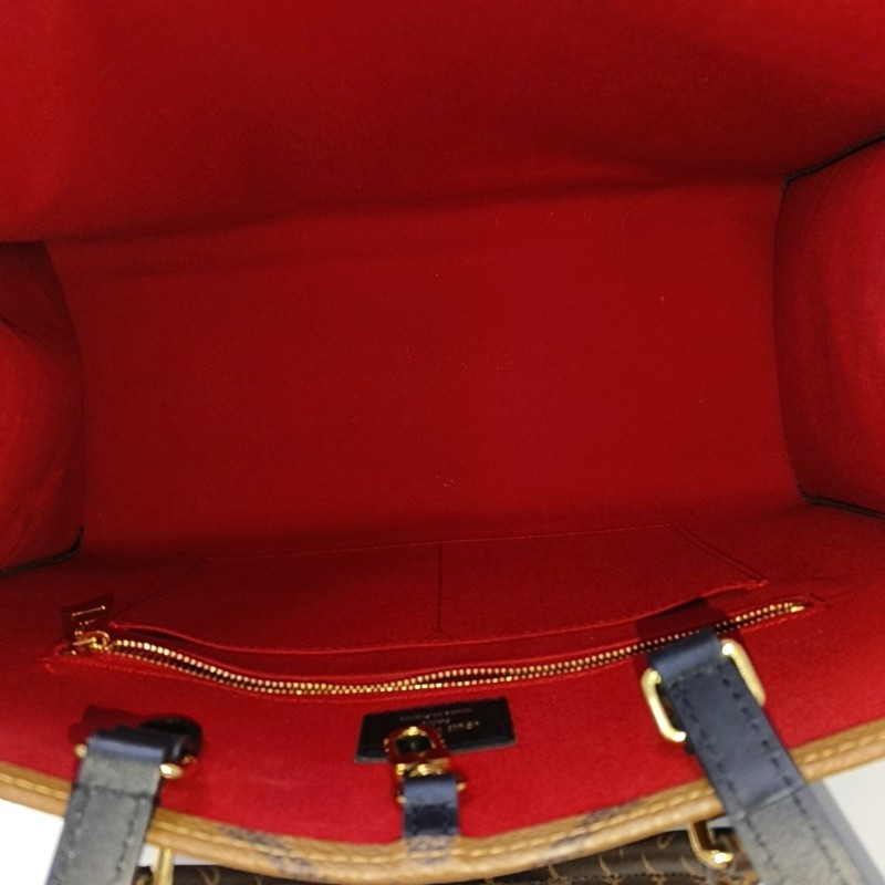 LOUIS VUITTON ONTHEGO 中號 棕色塗層帆布老花叢林包單肩包手提包 金色五金 9.9新-6