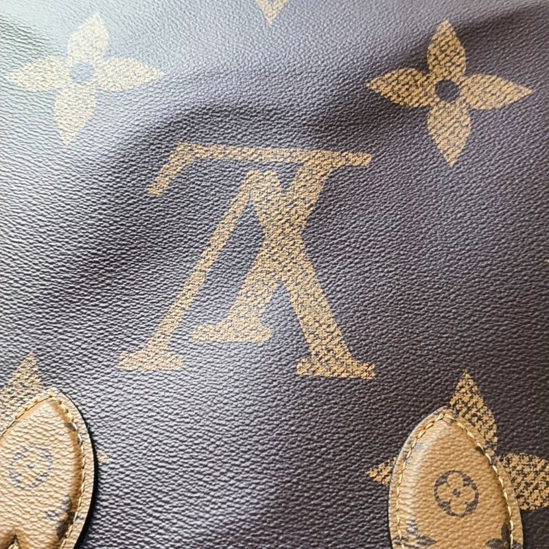 LOUIS VUITTON ONTHEGO 中號 棕色塗層帆布老花叢林包單肩包手提包 金色五金 9.9新-8