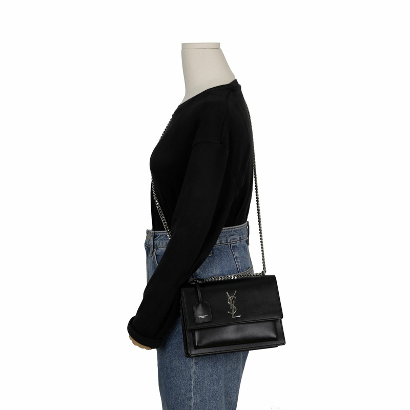 SAINT LAURENT 442906 日落中號鏈條單肩斜背包-10