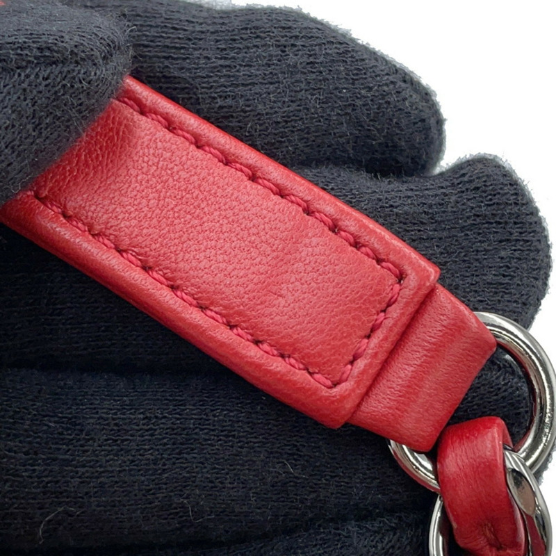 香奈兒鏈條手提包，飾有Coco標誌、人字紋和羊皮V形縫線-13