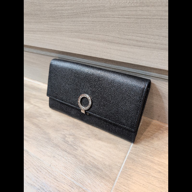 寶格麗 BVLGARI 黑色長夾-1