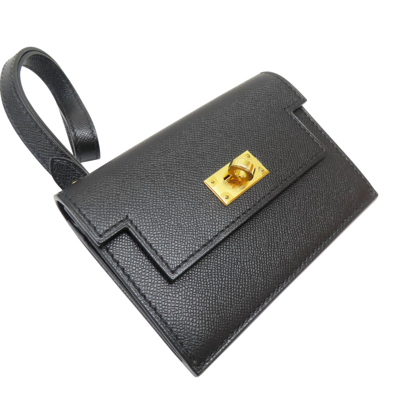 黑色 Epsom牛皮 Kelly Pocket 零錢包 W刻【HERMES 愛馬仕】-2