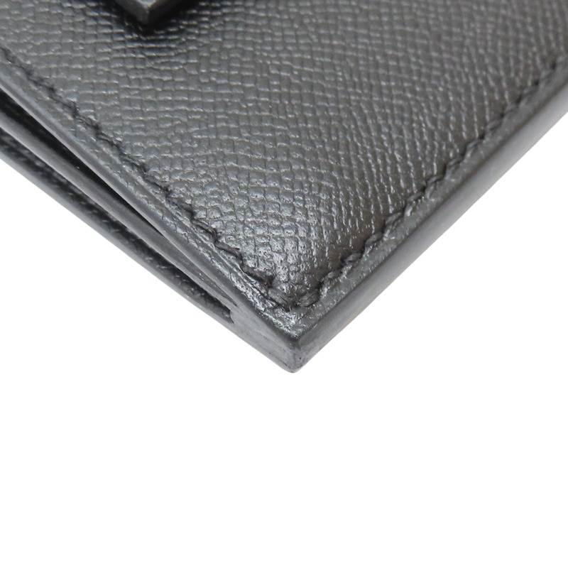 黑色 Epsom牛皮 Kelly Pocket 零錢包 W刻【HERMES 愛馬仕】-8