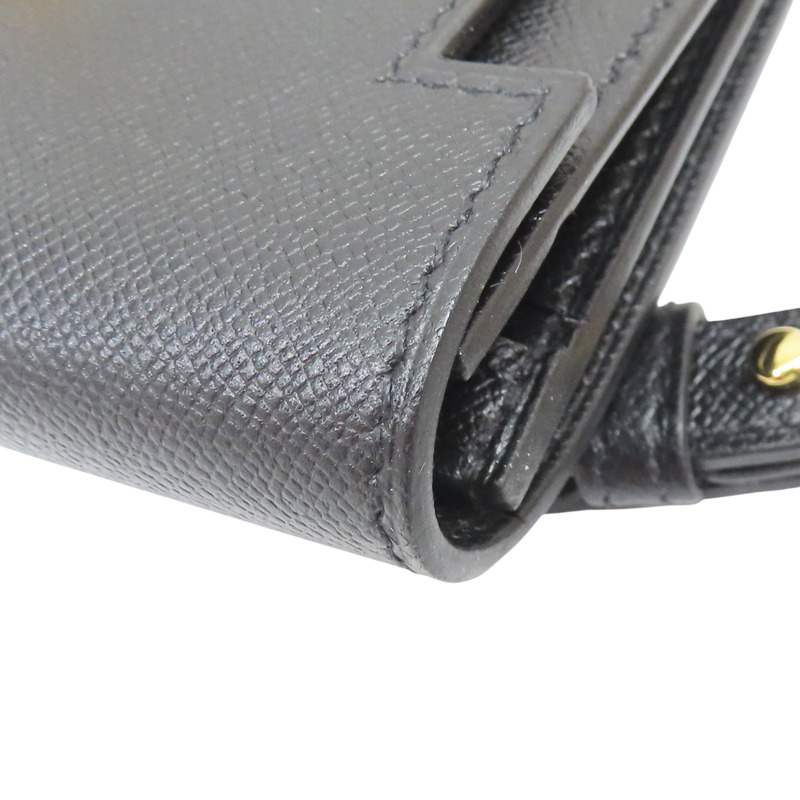 黑色 Epsom牛皮 Kelly Pocket 零錢包 W刻【HERMES 愛馬仕】-11