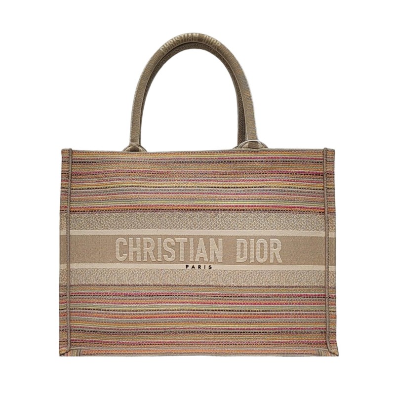 DIOR Book Tote 中號 卡其色織物刺繡
手提包-0