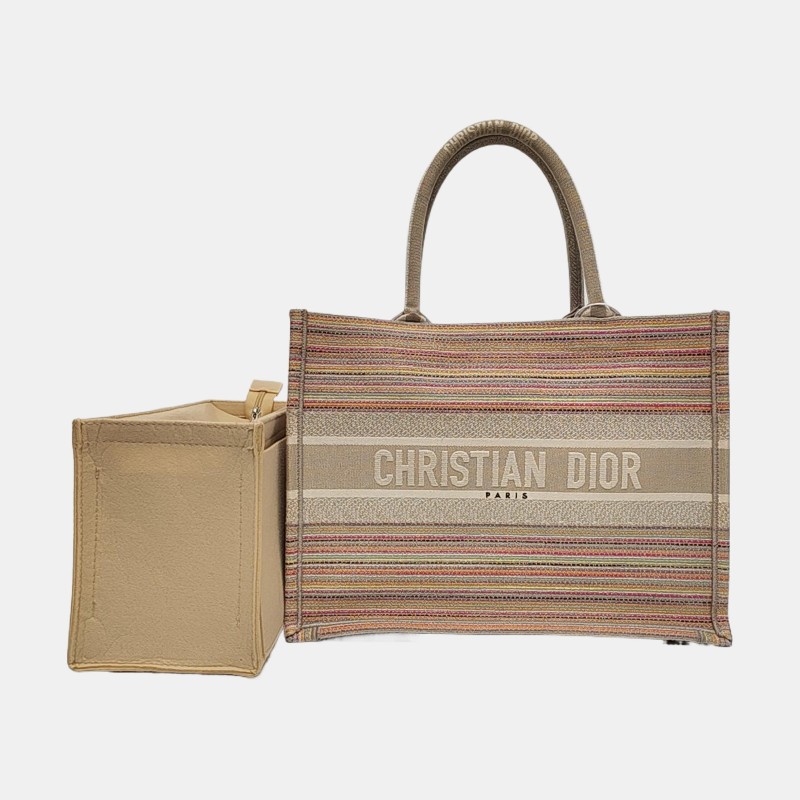 DIOR Book Tote 中號 卡其色織物刺繡
手提包-7