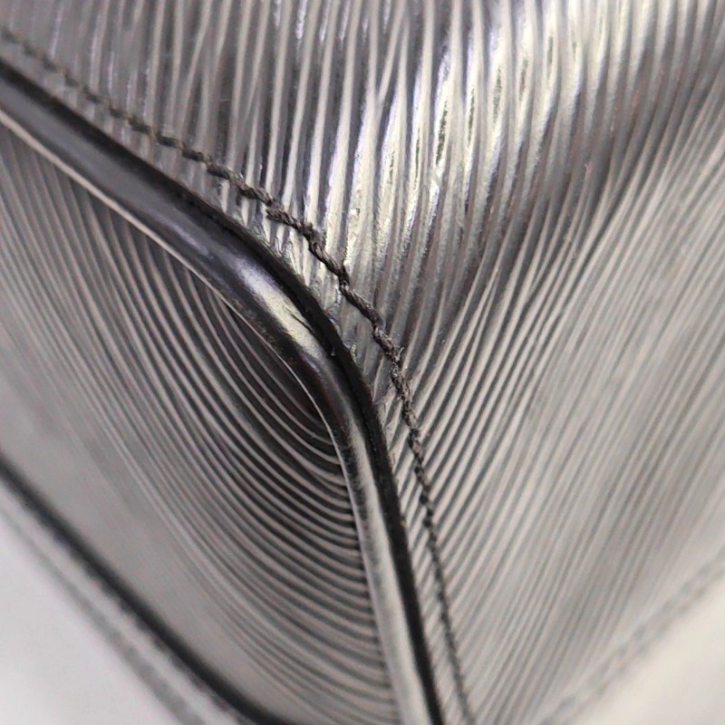 LOUIS VUITTON SPEEDY 25 黑色EPI 牛皮水波紋波士頓包單肩包手提包斜挎包 銀色五金 可拆卸肩帶-12