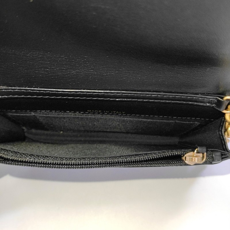 CHANEL BOY CHANEL 小號 黑色荔枝紋牛皮菱格紋絎縫單肩包斜挎包 金色五金31開-6