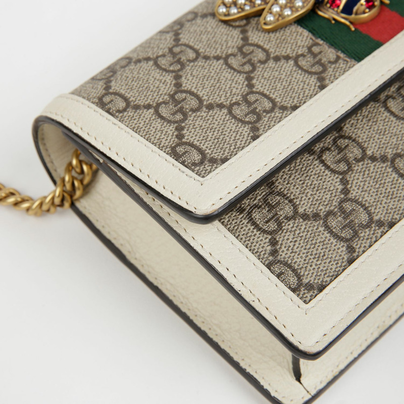 GUCCI 瑪格麗特女王迷你鏈錢包斜背包 476079-7