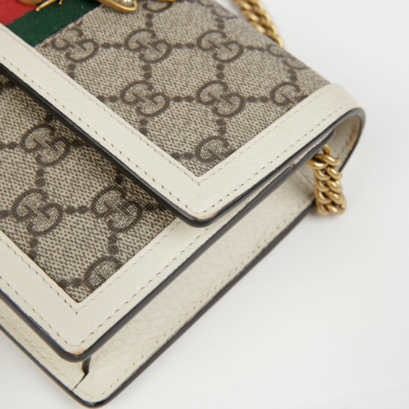 GUCCI 瑪格麗特女王迷你鏈錢包斜背包 476079-8