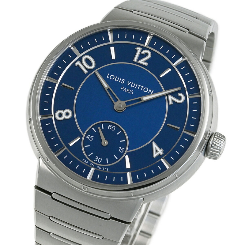 路易威登 Tambour 自動腕錶，鋼藍色，W1ST20-1