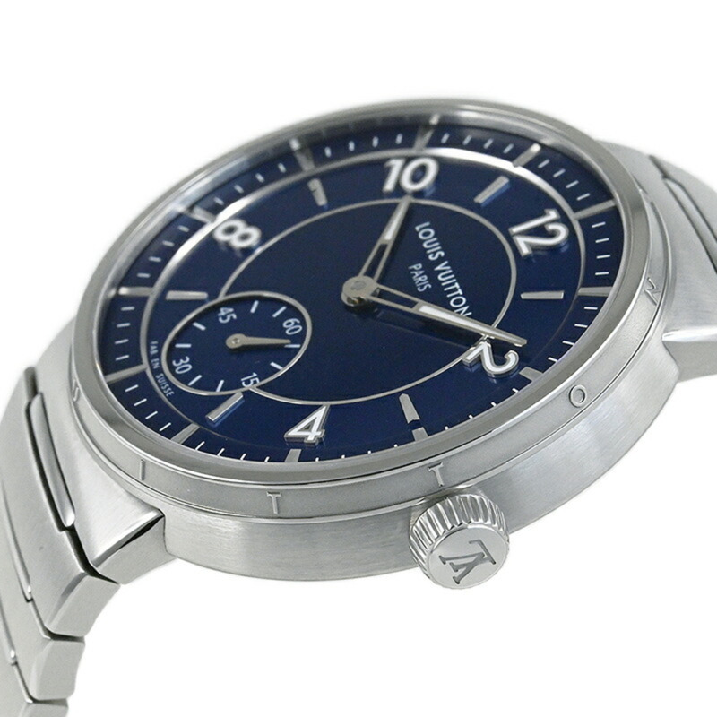 路易威登 Tambour 自動腕錶，鋼藍色，W1ST20-2