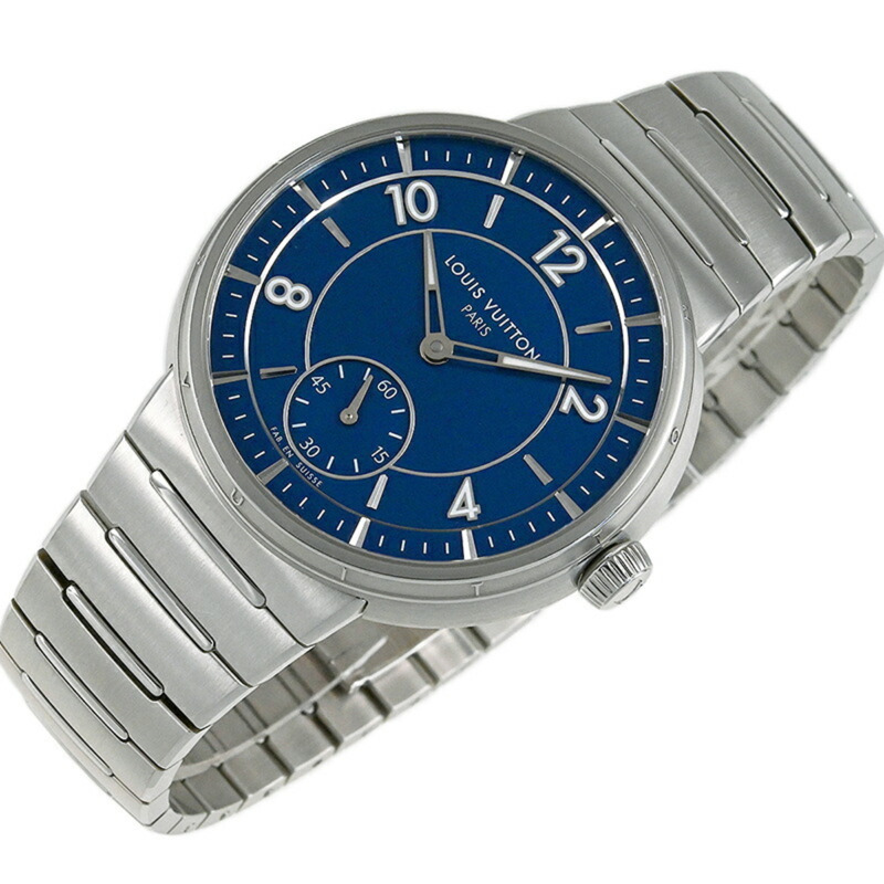 路易威登 Tambour 自動腕錶，鋼藍色，W1ST20-4