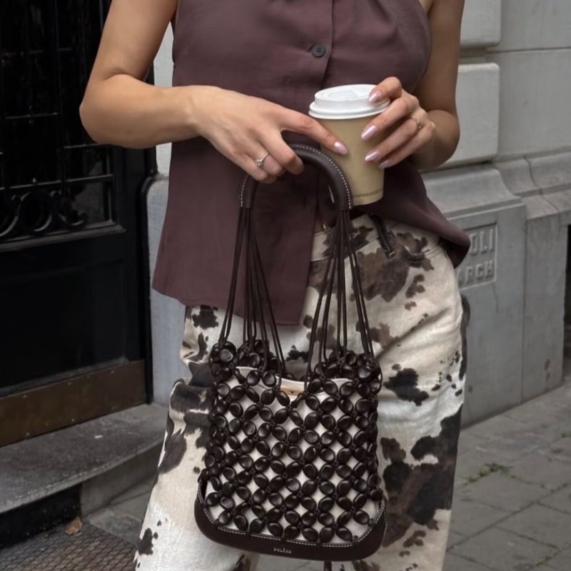 POLENE solé 鵝卵石手袋 黑色-0