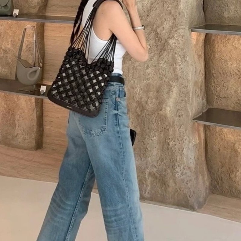 POLENE solé 鵝卵石手袋 黑色-2