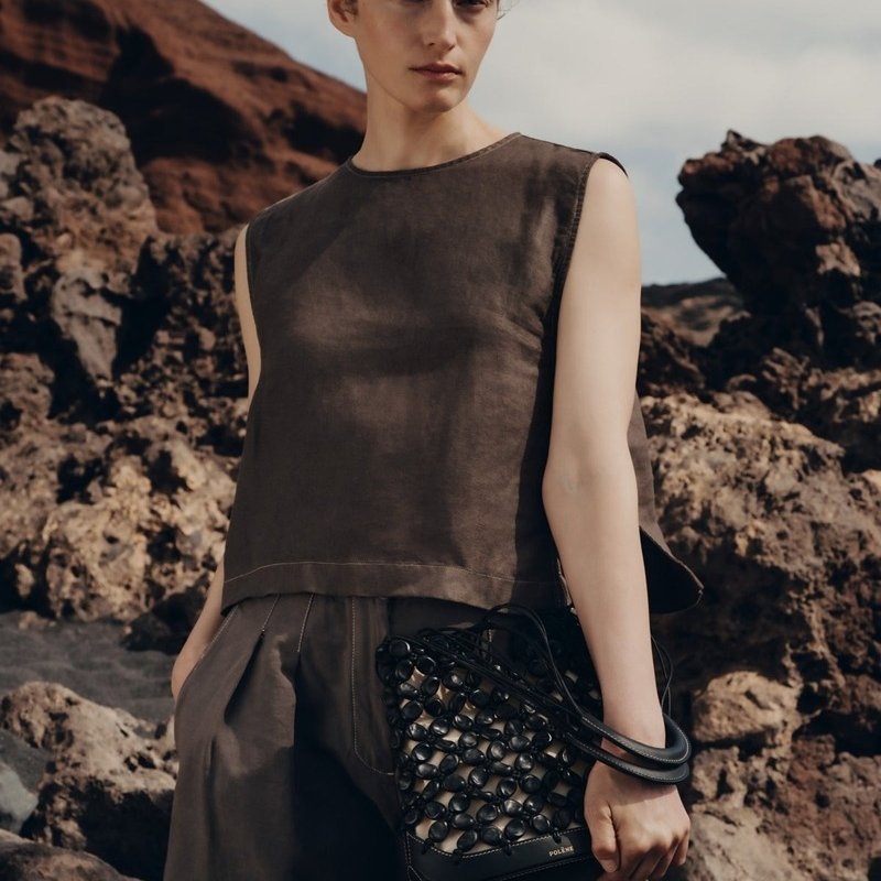 POLENE solé 鵝卵石手袋 黑色-5