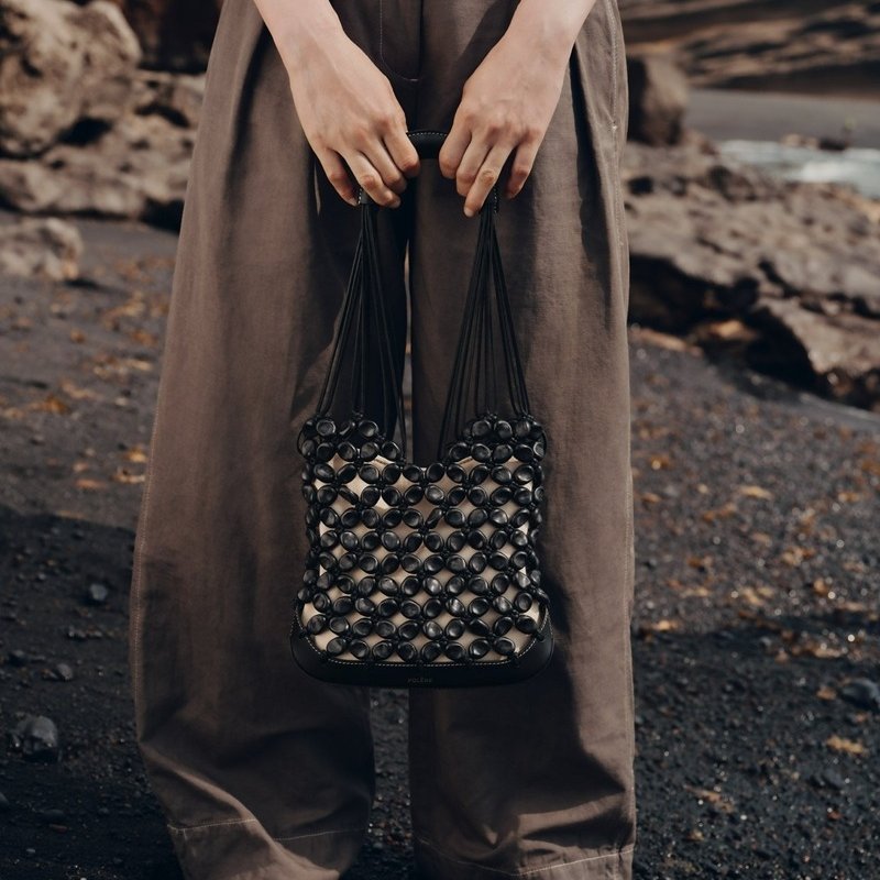 POLENE solé 鵝卵石手袋 黑色-6