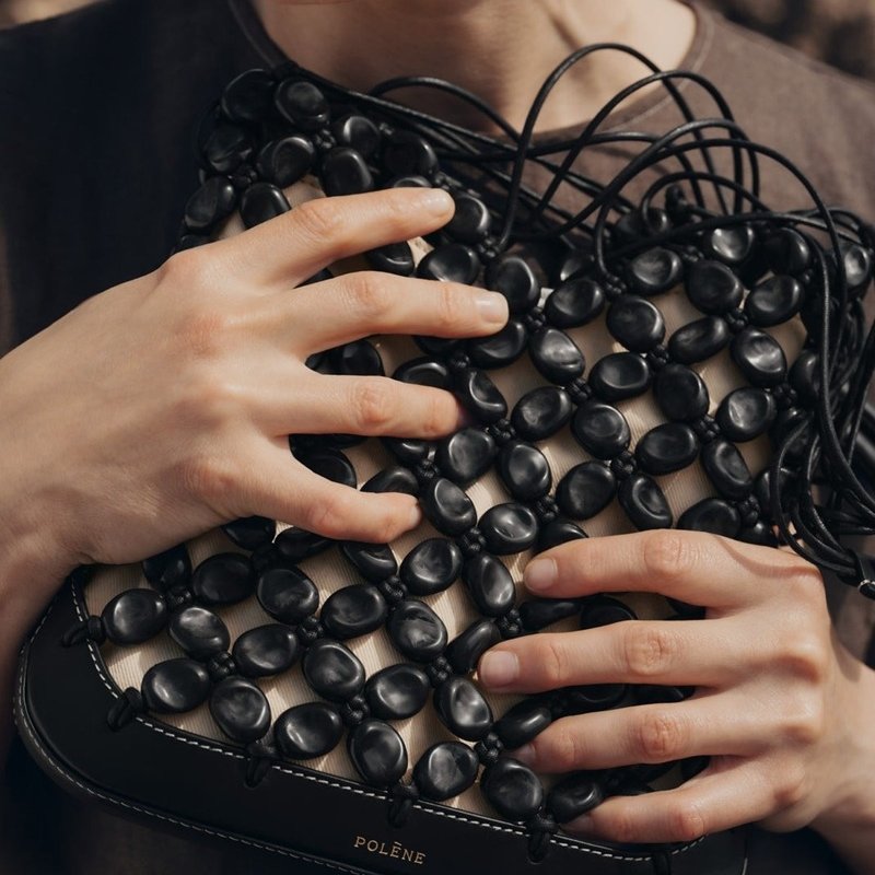 POLENE solé 鵝卵石手袋 黑色-7