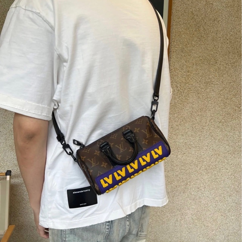 Lv Keepall XS 手袋 單肩包 (M45788) 芯片款-12