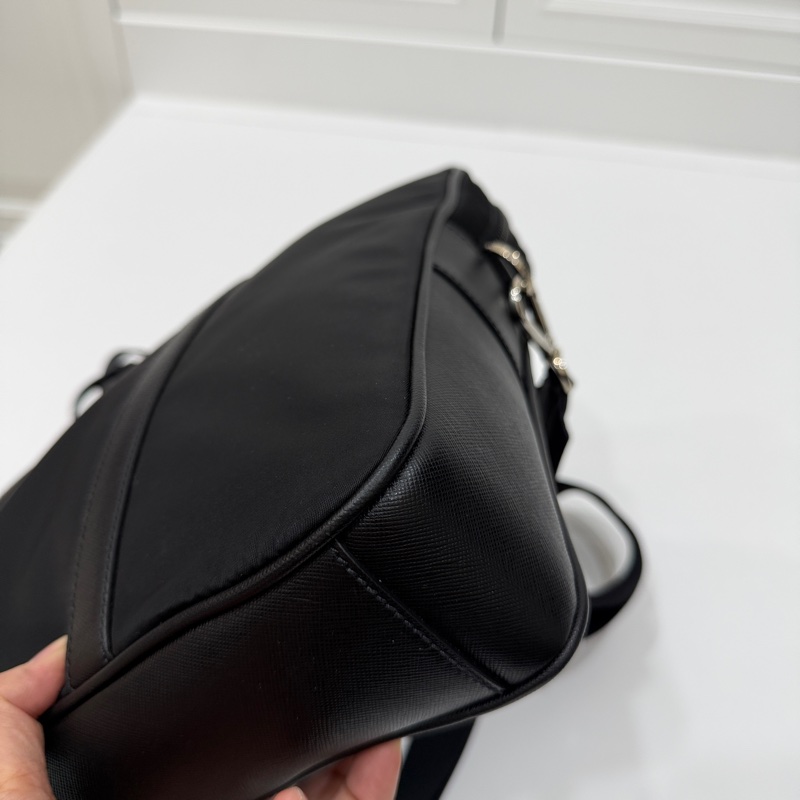 PRADA 黑色 尼龍 公事包 手提包 肩背包 側背包 斜背包 電腦包 文件包-19
