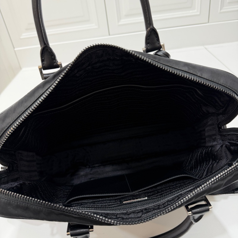 PRADA 黑色 尼龍 公事包 手提包 肩背包 側背包 斜背包 電腦包 文件包-24