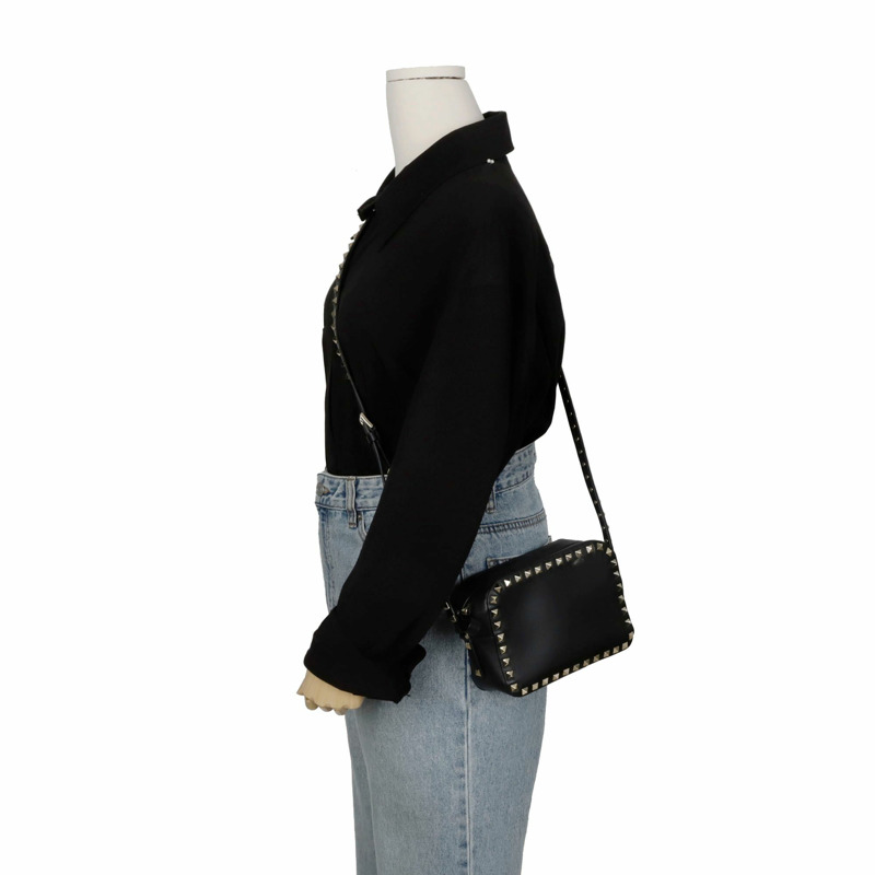 VALENTINO 1B0809 鉚釘相機小號單肩斜背包-9