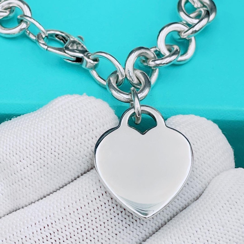 🌷Tiffany&Co. 愛心手鍊無字款 ｜經典花紋✦fufu style 精品✦ 氣質款｜-4