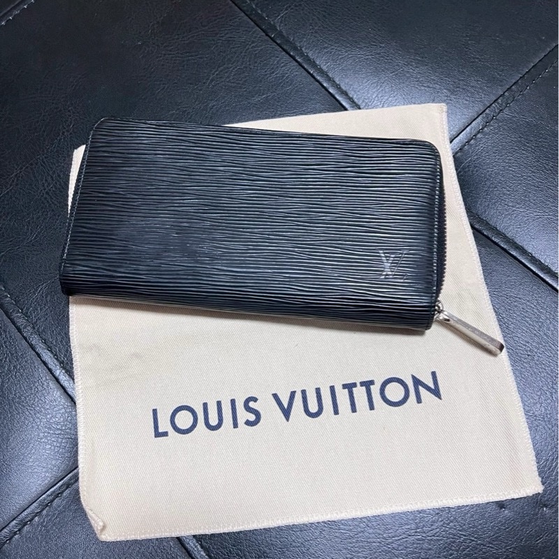 LV EPI水波紋防刮牛皮長夾-0