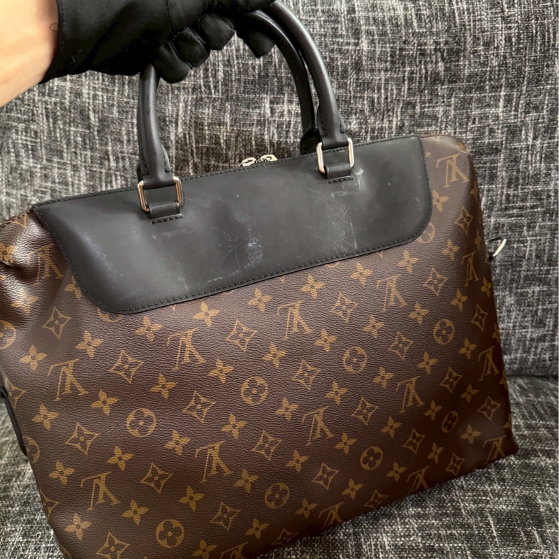 LV老花手提肩背公事包-4