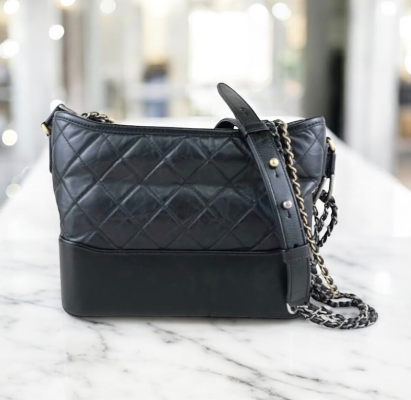 「JL精品代購」 97新 Chanel 黑色流浪包 ic 芯片款-0