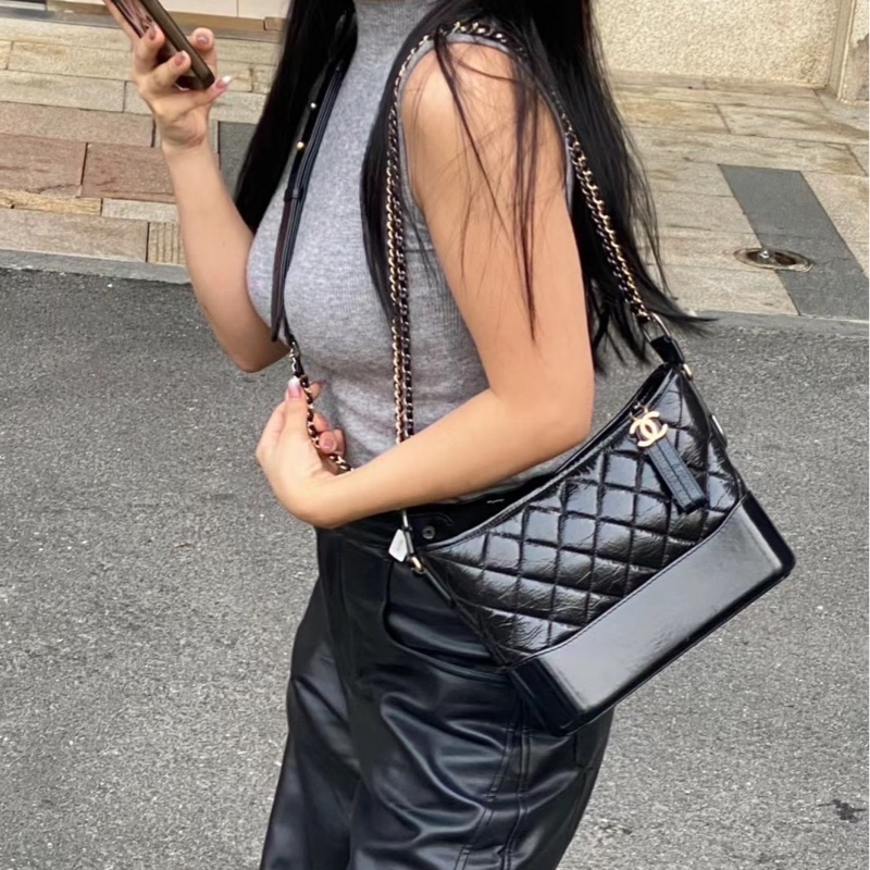 「JL精品代購」 97新 Chanel 黑色流浪包 ic 芯片款-2