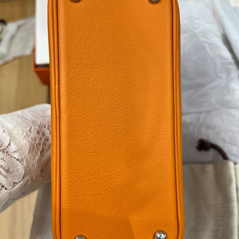 Hermes mini bolide Abricot 內拼 Gold 銀扣 Evercolor皮 K刻-3