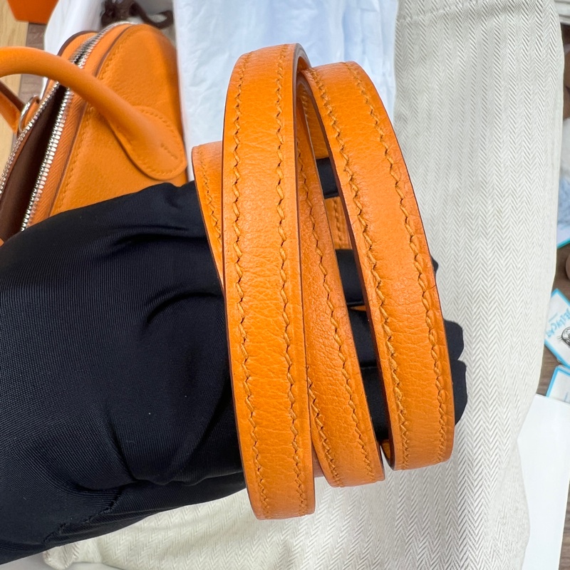 Hermes mini bolide Abricot 內拼 Gold 銀扣 Evercolor皮 K刻-6