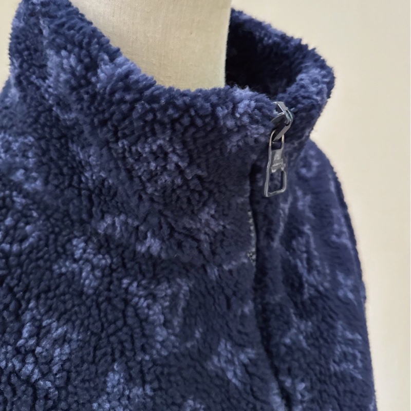 LV 藏藍色滿版老花Logo毛毛泰迪外套 size:M-7