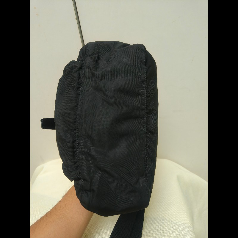 .🔥年終狂降🔥【限時降價只到12/31（原13,800）】㊣✨PRADA✨普拉達 黑色 輕量 帆布 皮革 單釦 掀蓋式 郵差包 肩背包 斜背包 /二手包/二手精品/保證正品🌳二手樹屋🌳-5