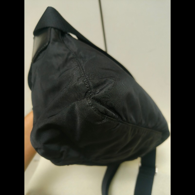 .🔥年終狂降🔥【限時降價只到12/31（原13,800）】㊣✨PRADA✨普拉達 黑色 輕量 帆布 皮革 單釦 掀蓋式 郵差包 肩背包 斜背包 /二手包/二手精品/保證正品🌳二手樹屋🌳-9