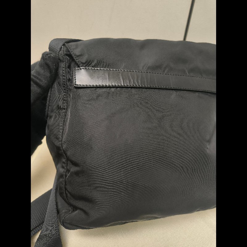 .🔥年終狂降🔥【限時降價只到12/31（原13,800）】㊣✨PRADA✨普拉達 黑色 輕量 帆布 皮革 單釦 掀蓋式 郵差包 肩背包 斜背包 /二手包/二手精品/保證正品🌳二手樹屋🌳-24