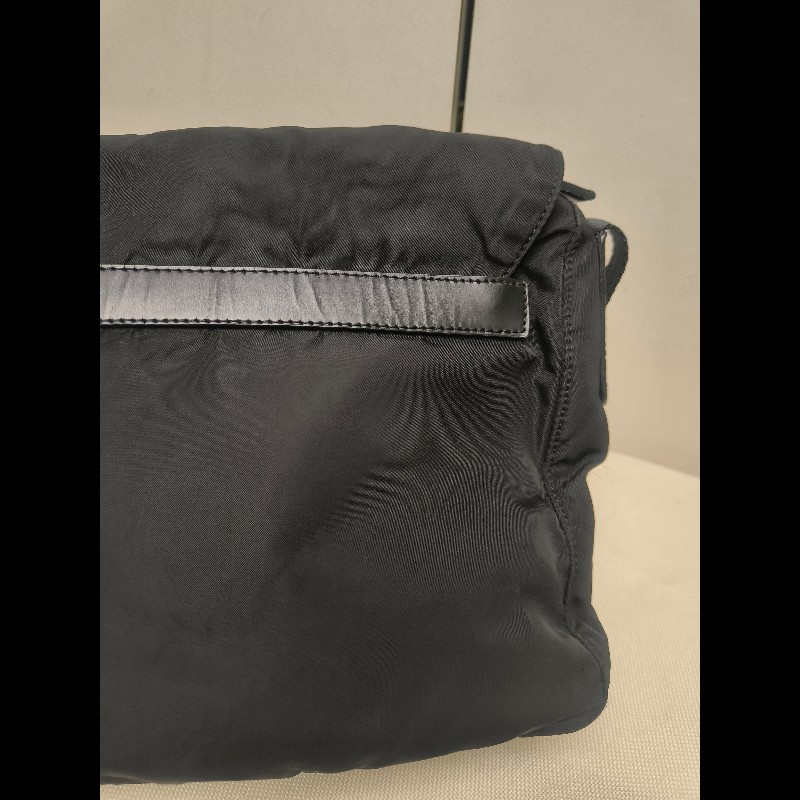 .🔥年終狂降🔥【限時降價只到12/31（原13,800）】㊣✨PRADA✨普拉達 黑色 輕量 帆布 皮革 單釦 掀蓋式 郵差包 肩背包 斜背包 /二手包/二手精品/保證正品🌳二手樹屋🌳-25