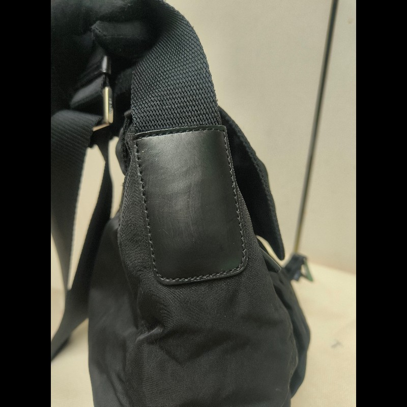 .🔥年終狂降🔥【限時降價只到12/31（原13,800）】㊣✨PRADA✨普拉達 黑色 輕量 帆布 皮革 單釦 掀蓋式 郵差包 肩背包 斜背包 /二手包/二手精品/保證正品🌳二手樹屋🌳-26