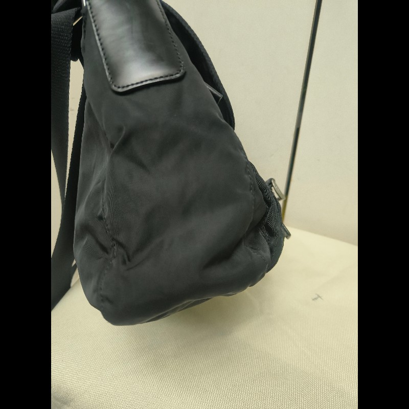 .🔥年終狂降🔥【限時降價只到12/31（原13,800）】㊣✨PRADA✨普拉達 黑色 輕量 帆布 皮革 單釦 掀蓋式 郵差包 肩背包 斜背包 /二手包/二手精品/保證正品🌳二手樹屋🌳-27