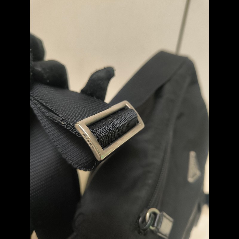 .🔥年終狂降🔥【限時降價只到12/31（原13,800）】㊣✨PRADA✨普拉達 黑色 輕量 帆布 皮革 單釦 掀蓋式 郵差包 肩背包 斜背包 /二手包/二手精品/保證正品🌳二手樹屋🌳-30