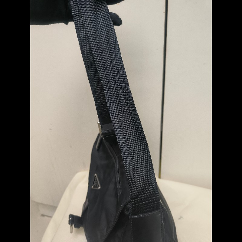 .🔥年終狂降🔥【限時降價只到12/31（原13,800）】㊣✨PRADA✨普拉達 黑色 輕量 帆布 皮革 單釦 掀蓋式 郵差包 肩背包 斜背包 /二手包/二手精品/保證正品🌳二手樹屋🌳-31