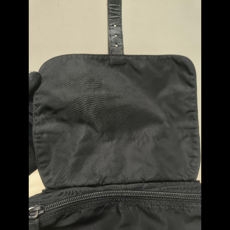 .🔥年終狂降🔥【限時降價只到12/31（原13,800）】㊣✨PRADA✨普拉達 黑色 輕量 帆布 皮革 單釦 掀蓋式 郵差包 肩背包 斜背包 /二手包/二手精品/保證正品🌳二手樹屋🌳-34