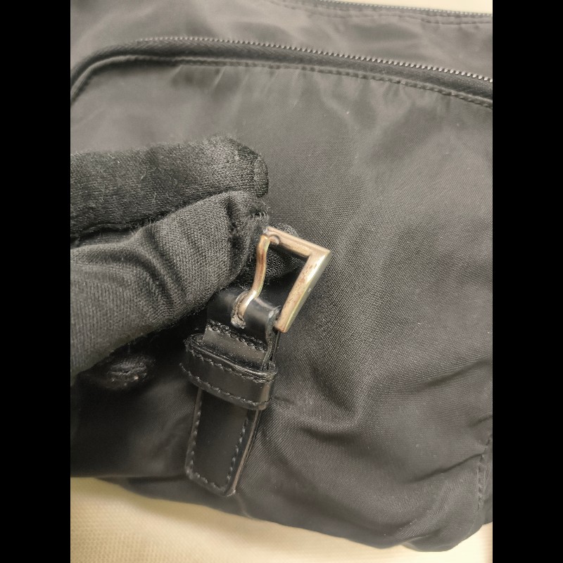 .🔥年終狂降🔥【限時降價只到12/31（原13,800）】㊣✨PRADA✨普拉達 黑色 輕量 帆布 皮革 單釦 掀蓋式 郵差包 肩背包 斜背包 /二手包/二手精品/保證正品🌳二手樹屋🌳-36