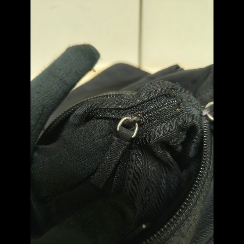 .🔥年終狂降🔥【限時降價只到12/31（原13,800）】㊣✨PRADA✨普拉達 黑色 輕量 帆布 皮革 單釦 掀蓋式 郵差包 肩背包 斜背包 /二手包/二手精品/保證正品🌳二手樹屋🌳-43