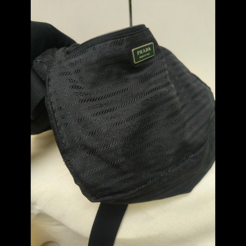 .🔥年終狂降🔥【限時降價只到12/31（原13,800）】㊣✨PRADA✨普拉達 黑色 輕量 帆布 皮革 單釦 掀蓋式 郵差包 肩背包 斜背包 /二手包/二手精品/保證正品🌳二手樹屋🌳-49